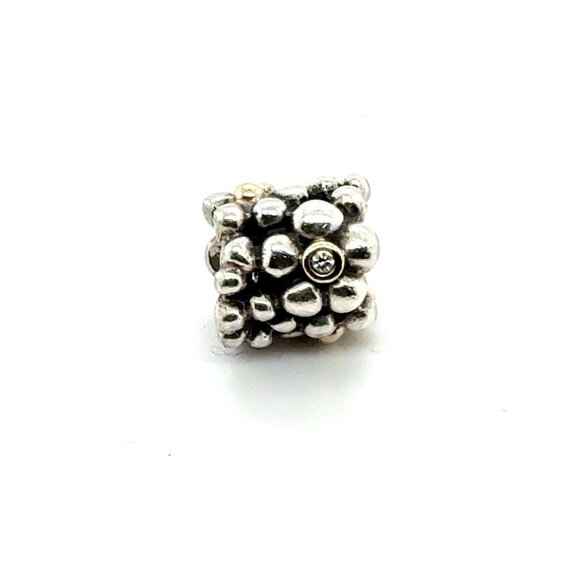 Pandora Two Tone Diamond Daisies Charm - Retired - Picture 1 of 6